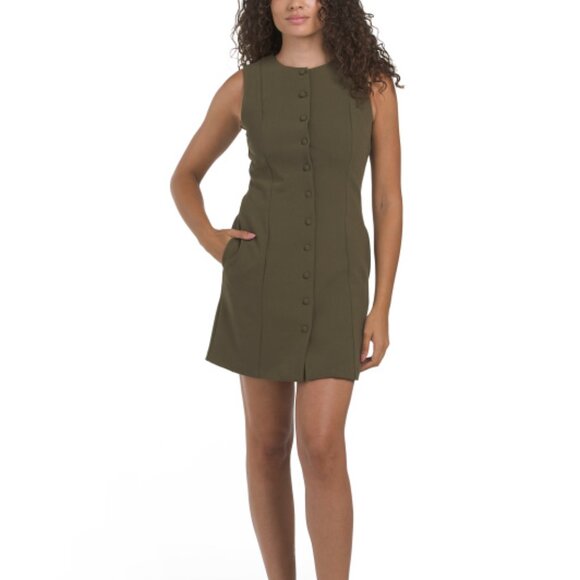 WAYF Sleeveless Suiting Mini Dress - Picture 1 of 2